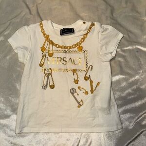 Versace Cream Long-Sleeve Top